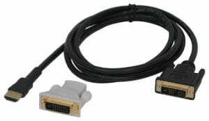 Die CCDVI-xx-Kabelsätze von Hope Industrial können dazu verwendet werden, unsere DVI-Bildschirme aus einer HDMI-Quelle zu speisen oder ein DVI-Signal durch den Kabelkanal zu leiten.