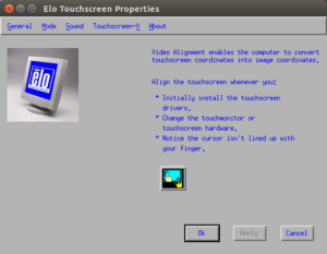 Videoausrichtung beim Touchscreen von Elo