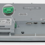 17-Zoll-Industrie-Rackmonitor und robuste IP20-Touchscreens, Ansicht DC-Kabelausgang