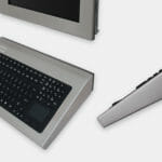 Fest montierte Industrie-Tastaturen für Wandmontage mit Zeigegerät, 35-Grad-Montage, Schutzart IP65/IP66