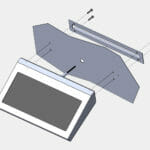 Montagediagramm für Industrie-Tastaturen für Wandmontage