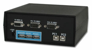 Rückansicht des MegaTouch USB KVM Switch von Vetra Systems
