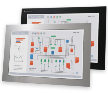 22-Zoll-Breitbild-Industrie-Einbaumonitore und robuste Touchscreens nach IP65/IP66
