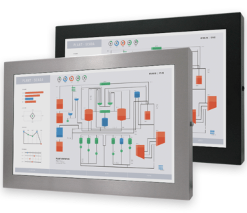 22-Zoll-Industriemonitore mit Universalhalterung, und robuste Touchscreens nach IP65/IP66, vollständig geschlossene Bildschirme