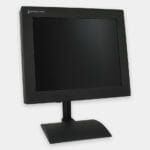 VESA-Tischständer für Industrie-Monitore, Frontansicht mit Monitor