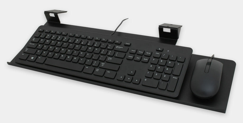 Tastaturmontagefach mit rechter Verlängerung - mit Tastatur und Maus
