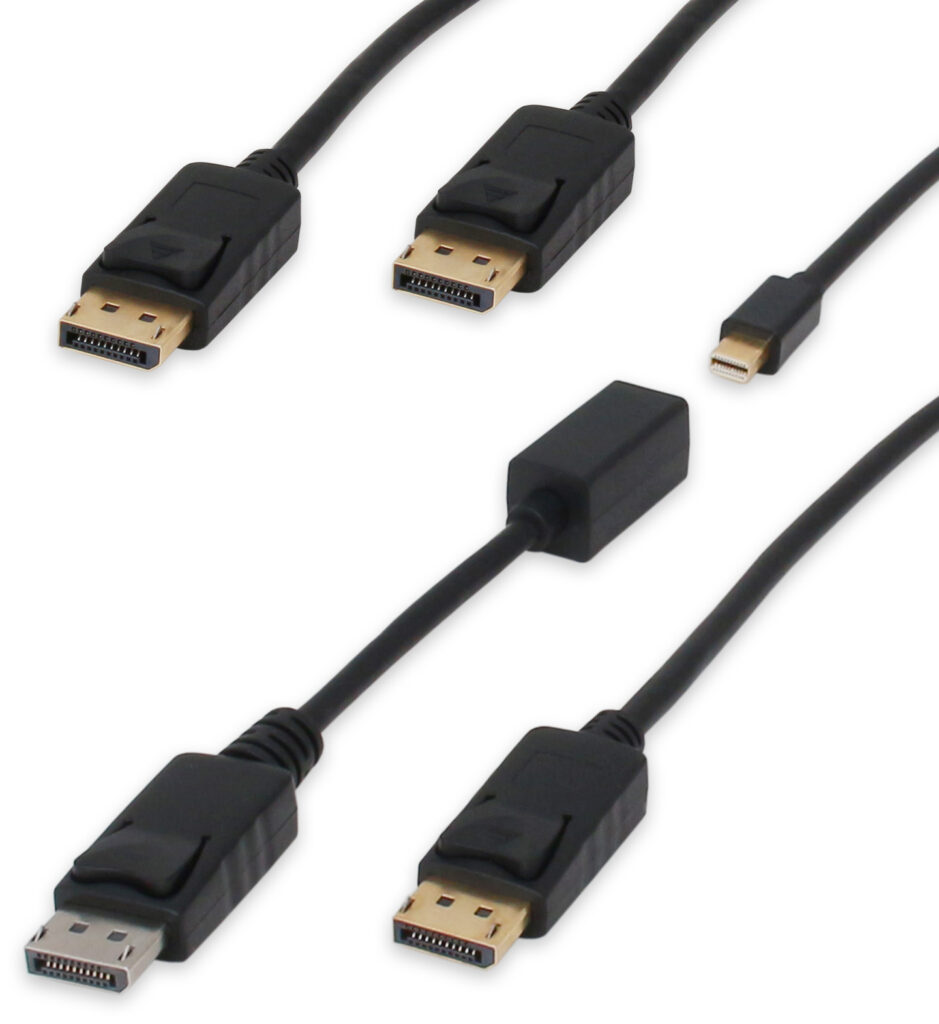 DisplayPort Video Cables, up to 4.6 m, DisplayPort Male to DisplayPort Male connectors, conduit and non-conduit configurations