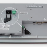19-Zoll-Industrie-Einbaumonitore und robuste Touchscreens der Schutzart IP65/IP66, Ansicht Kabelausgang