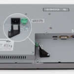 19-Zoll-Industrie-Rackmonitore und robuste IP20-Touchscreens, Ansicht Kabelausgang
